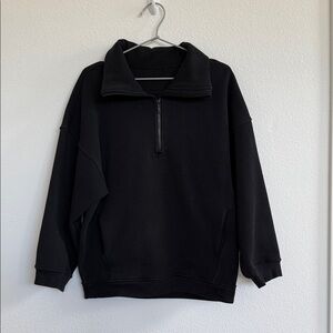 Lululemon Scuba Black Half-Zip Sweatshirt